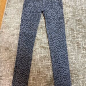 Miss Me Gray Leopard Print Skinny Jeans